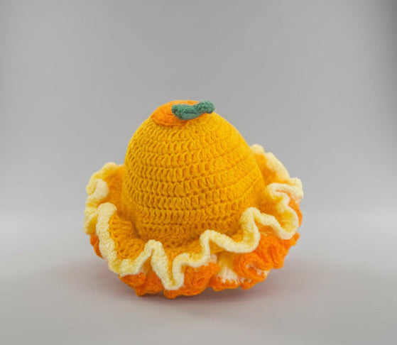 Orange Cutie Ruffle Hat