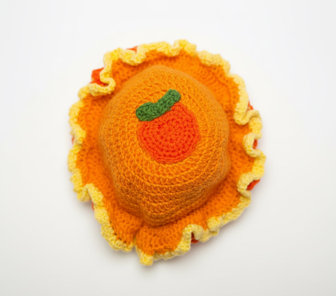 Orange Cutie Ruffle Hat